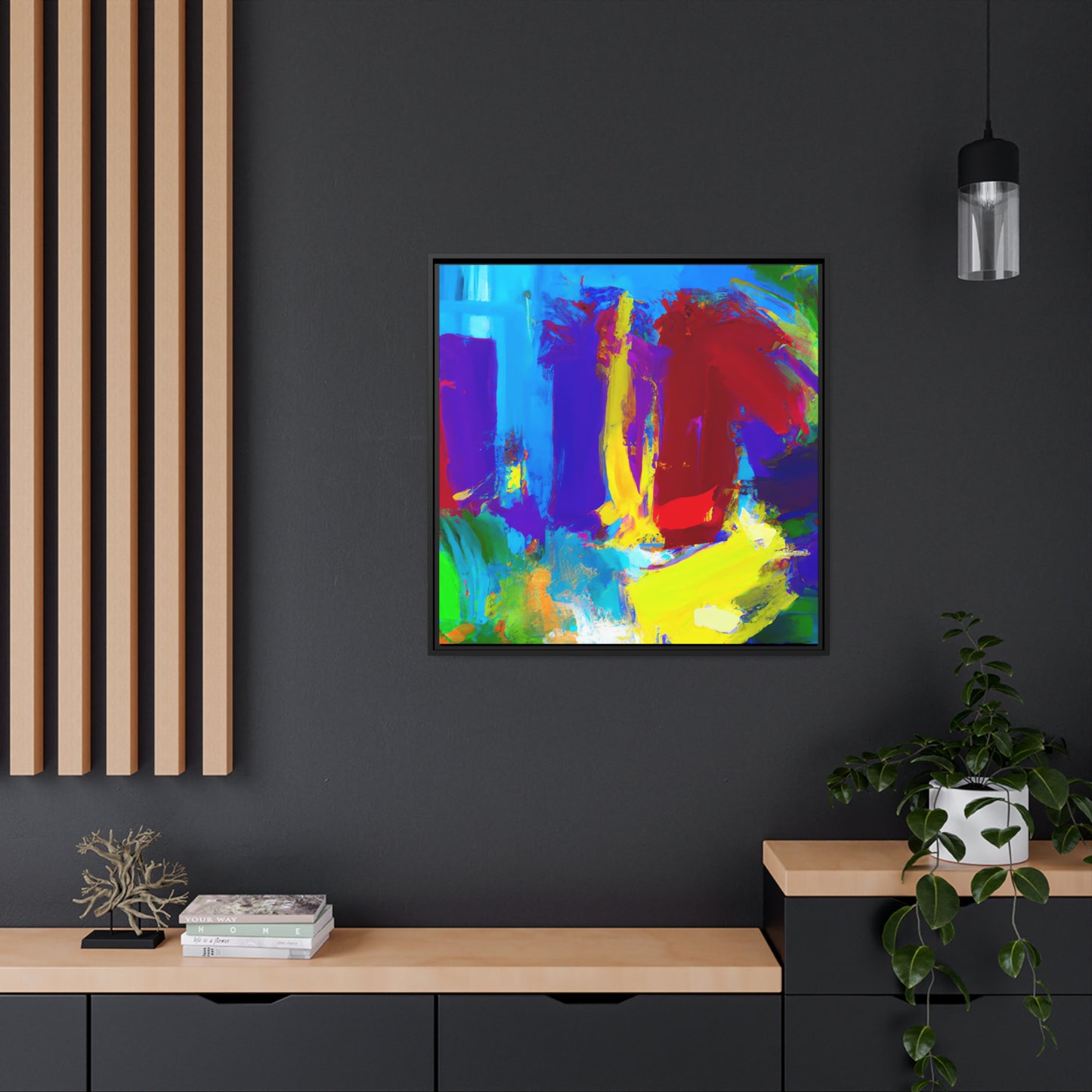 Olivette Grey - Framed Canvas