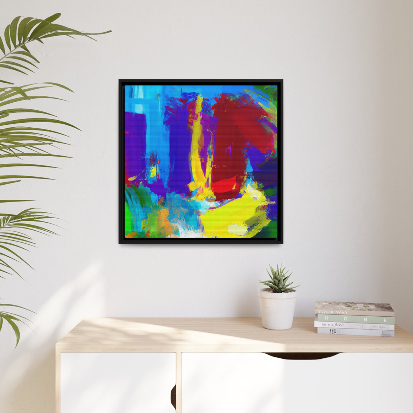 Olivette Grey - Framed Canvas