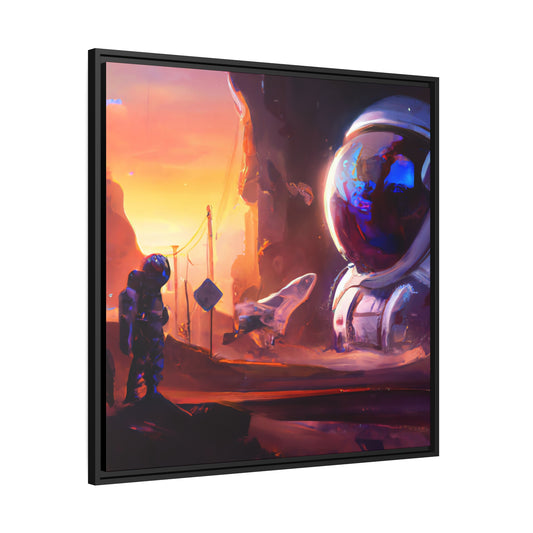 Aurora Lyre - Framed Canvas