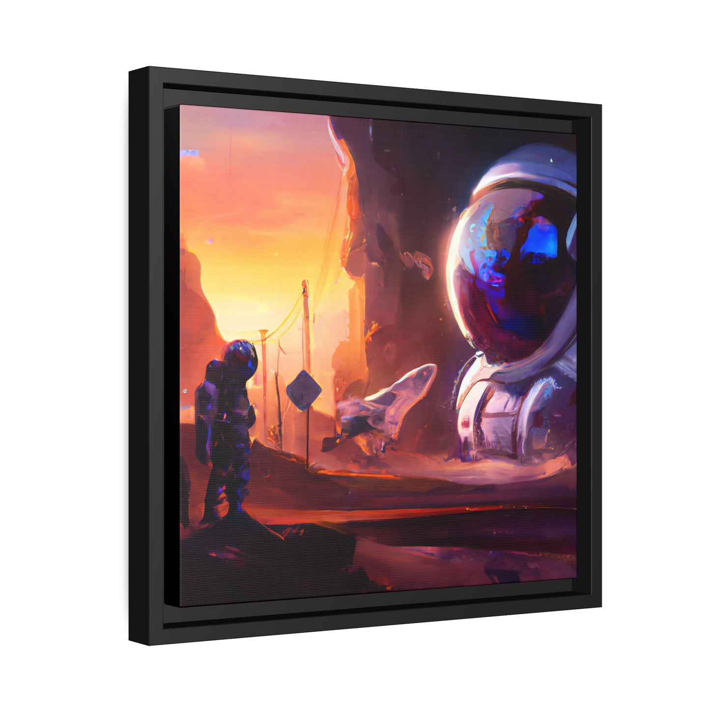 Aurora Lyre - Framed Canvas