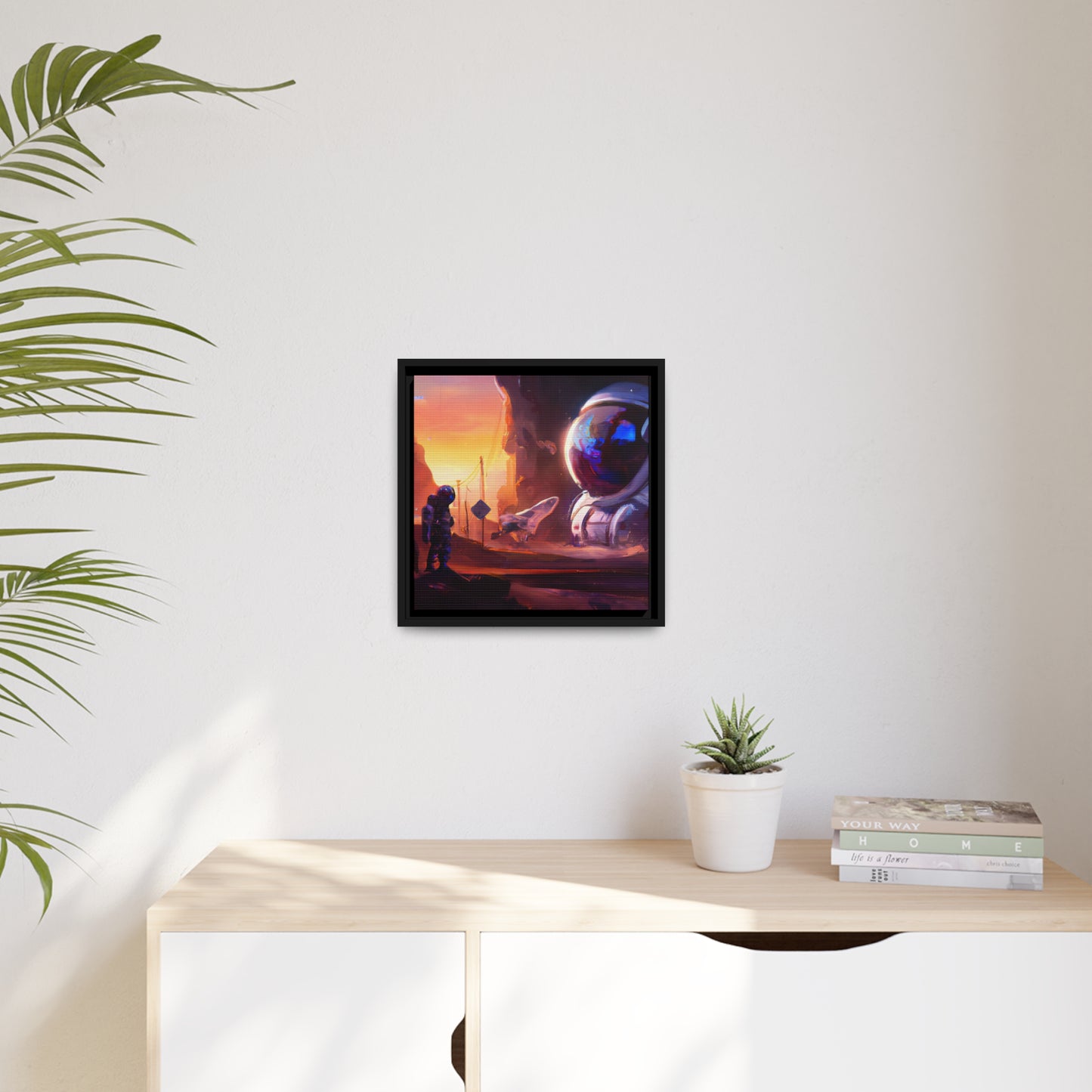 Aurora Lyre - Framed Canvas